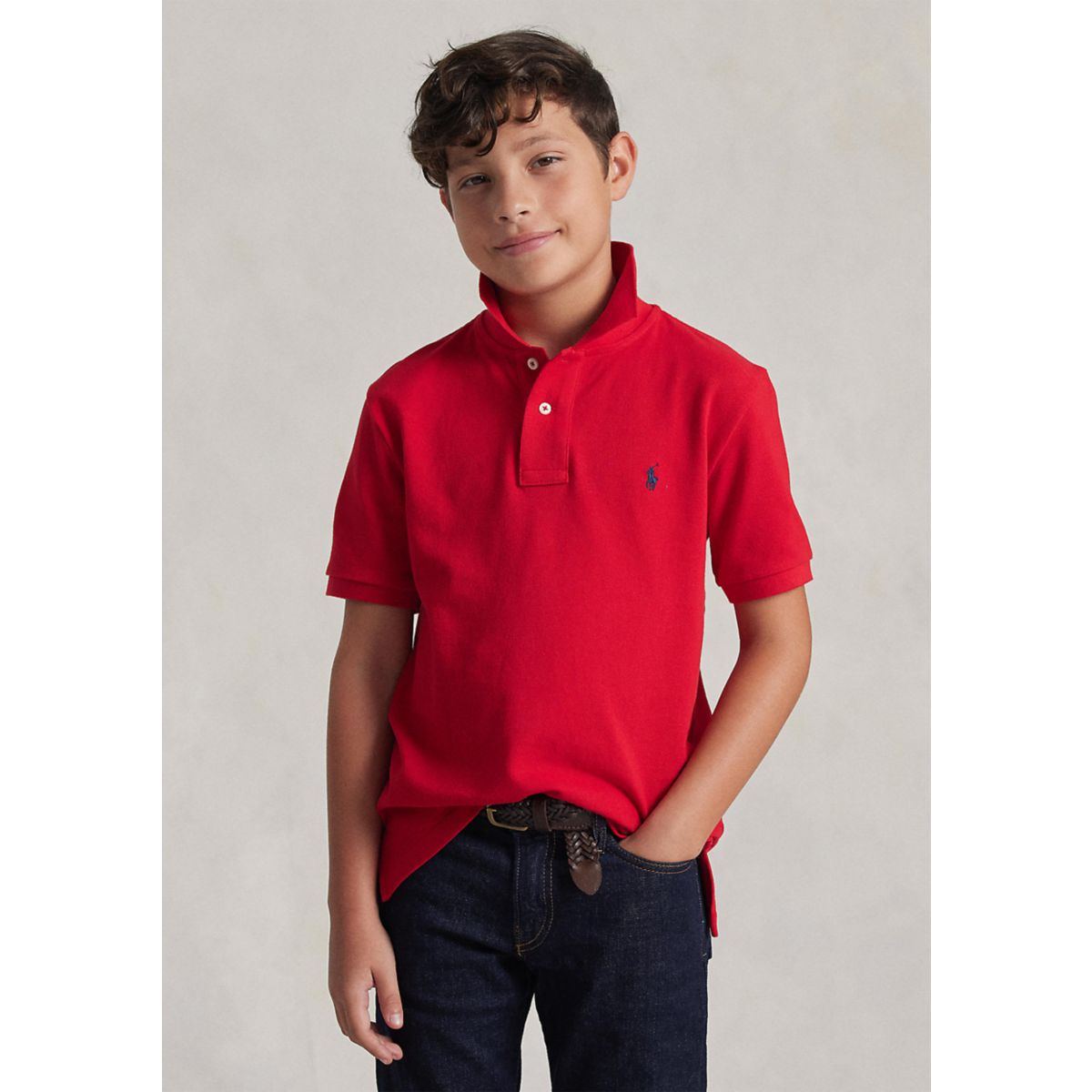 Boys 8-20 Cotton Mesh Polo Shirt - 6