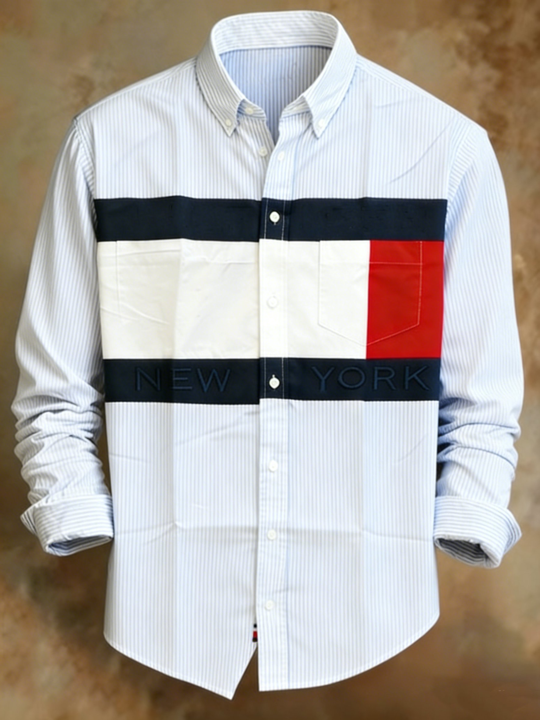 Geométrico Lines a rayas Princamiseta para hombre