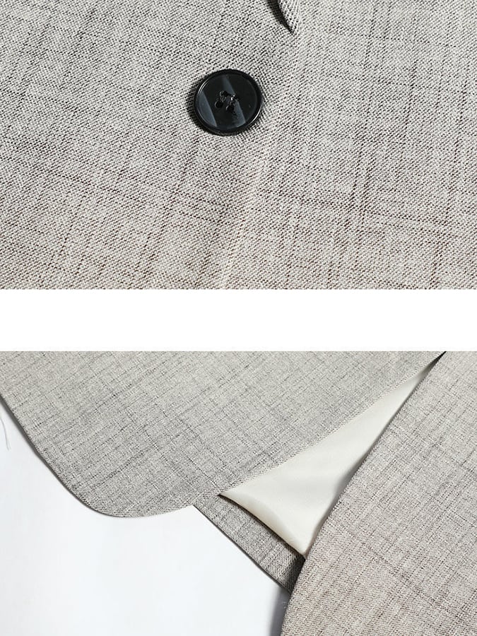 Saco para trabajo Office Notched cuello Solid Regular Fit para hombre
