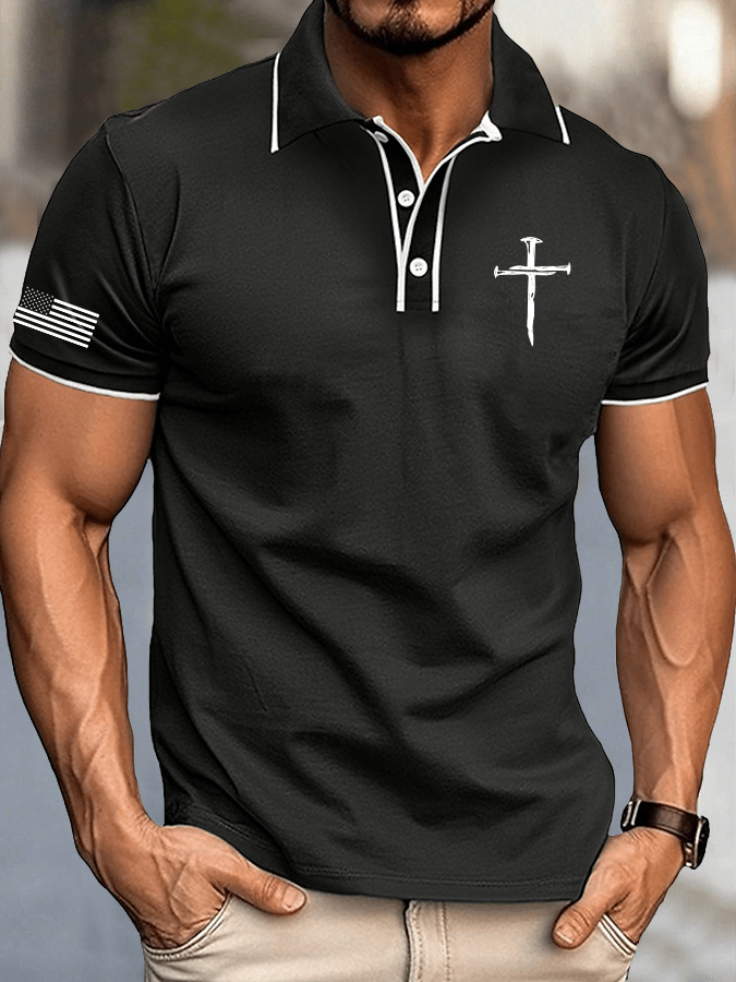 Camisa polo Faith estampado para hombre