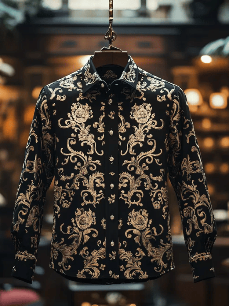 Camisa de lujo ejecutivo de manga larga para hombre