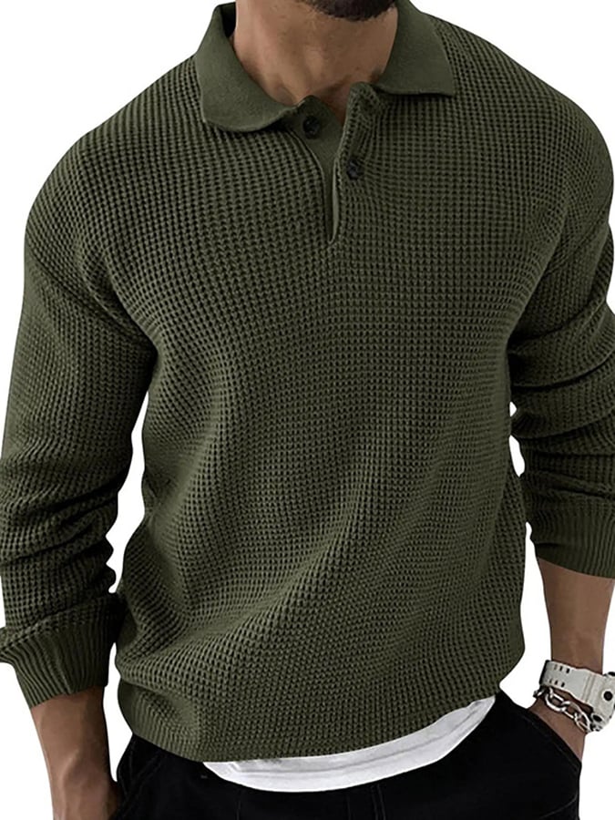 De moda Slim Polo Neck Pullover Sweater