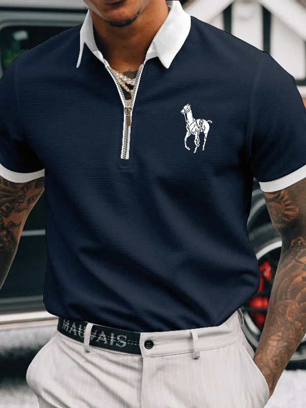 Casual cierre Polo para hombre
