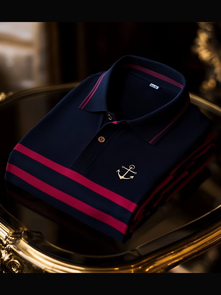 Camisa polo ejecutivo casual Button de manga corta para hombre