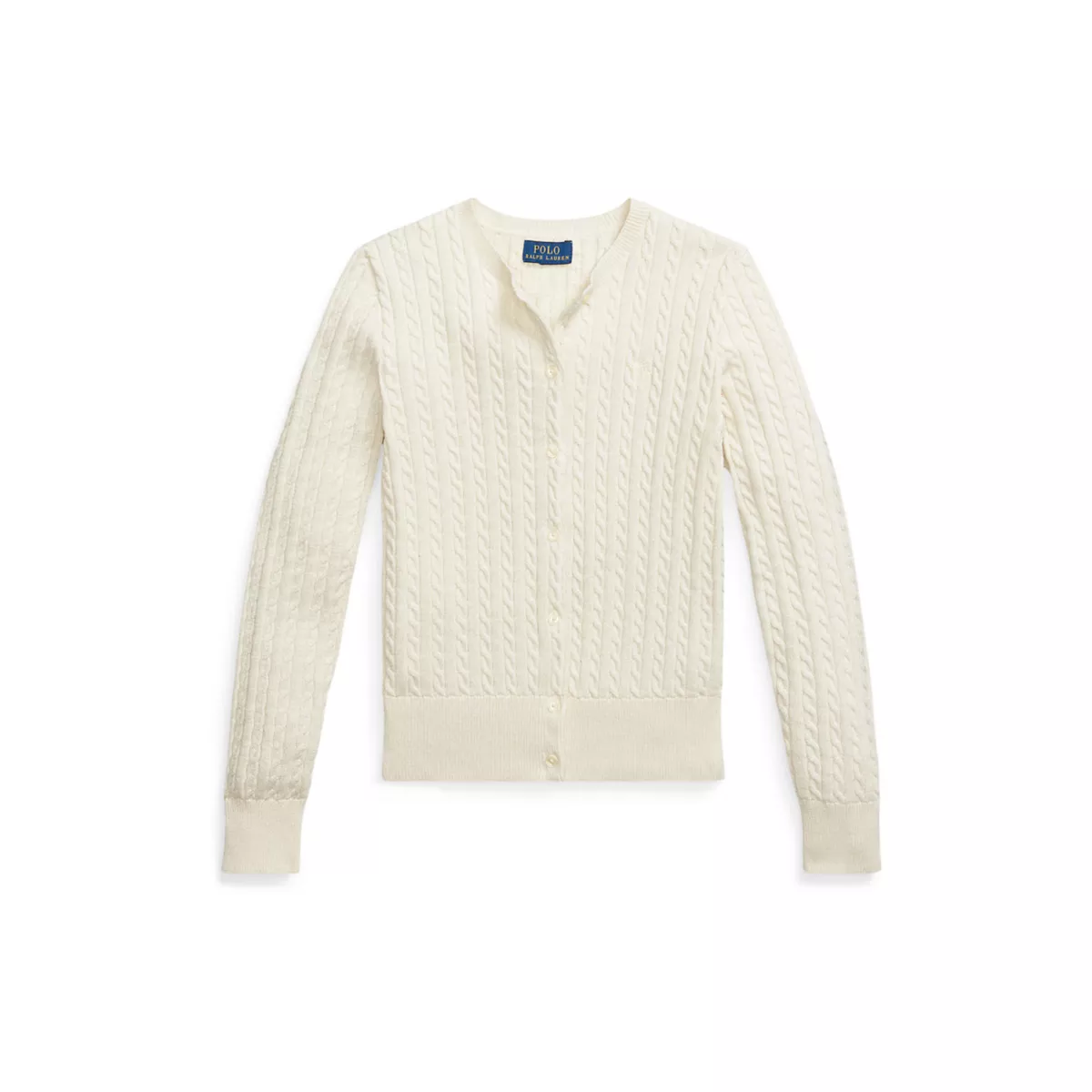 Girls 7-16 Metallic Cable Cotton Blend Cardigan - 1
