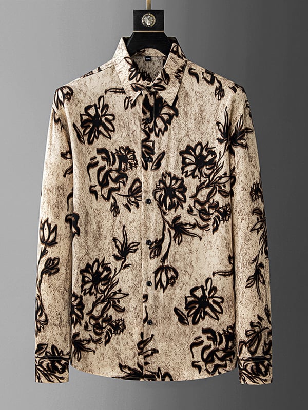 Camisa Light de lujo ejecutivo floral diseño para hombre