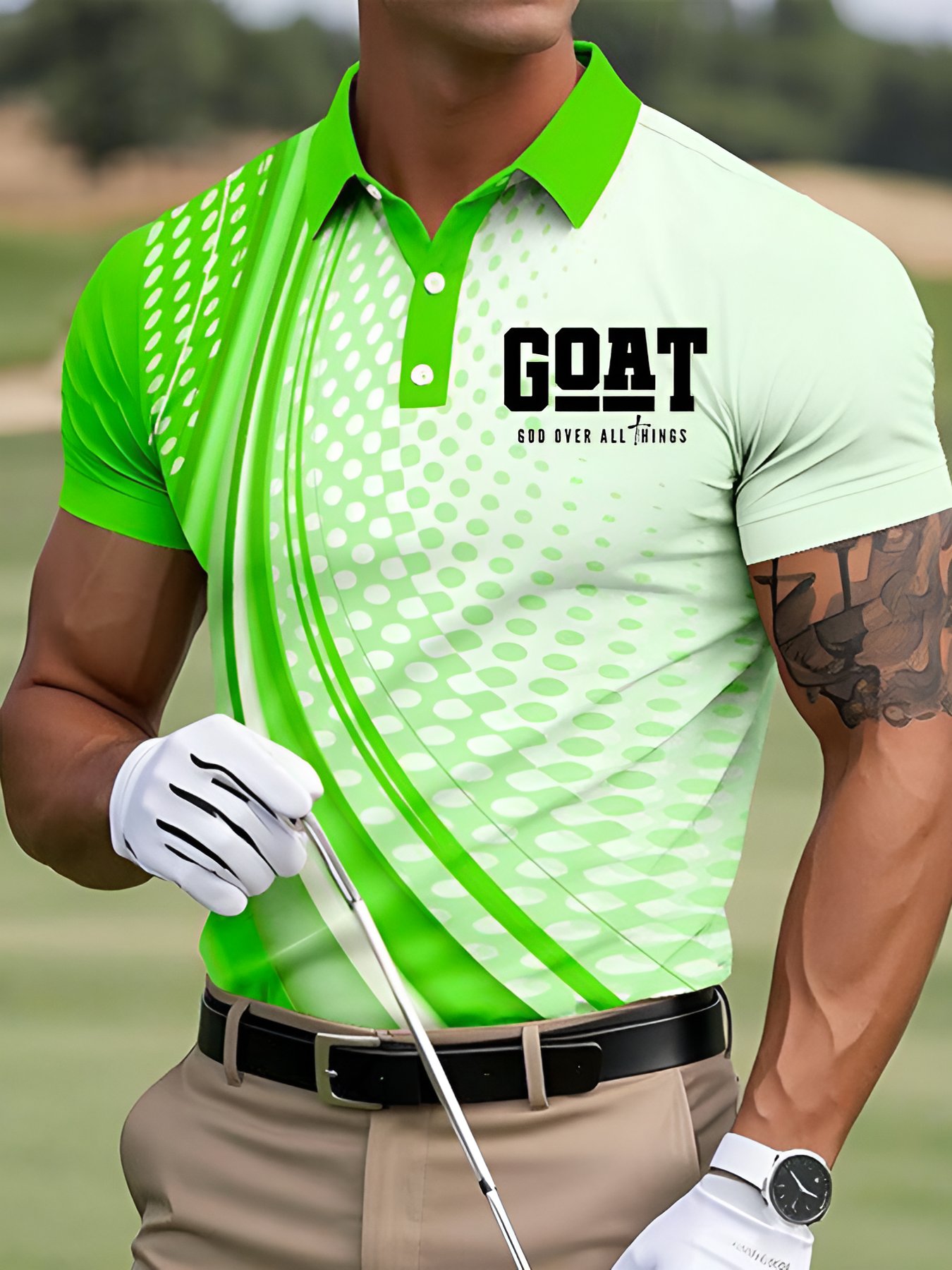 Casual Faith Contrast Color Polo para hombre