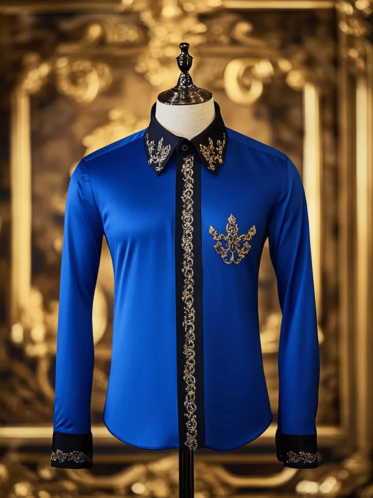 Camisa de lujo ejecutivo de manga larga para hombre