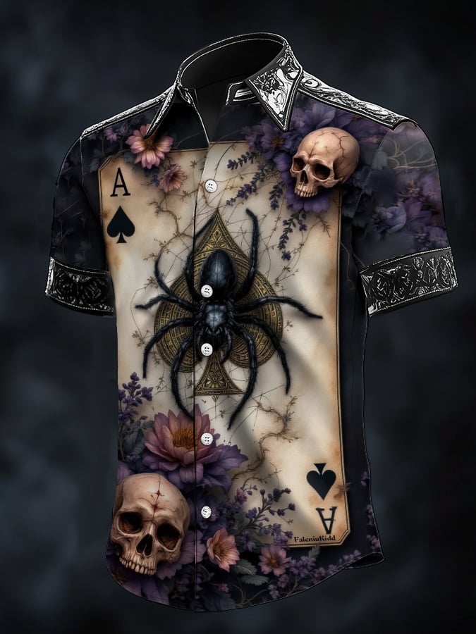 Camisa Dark Poker satén para hombre