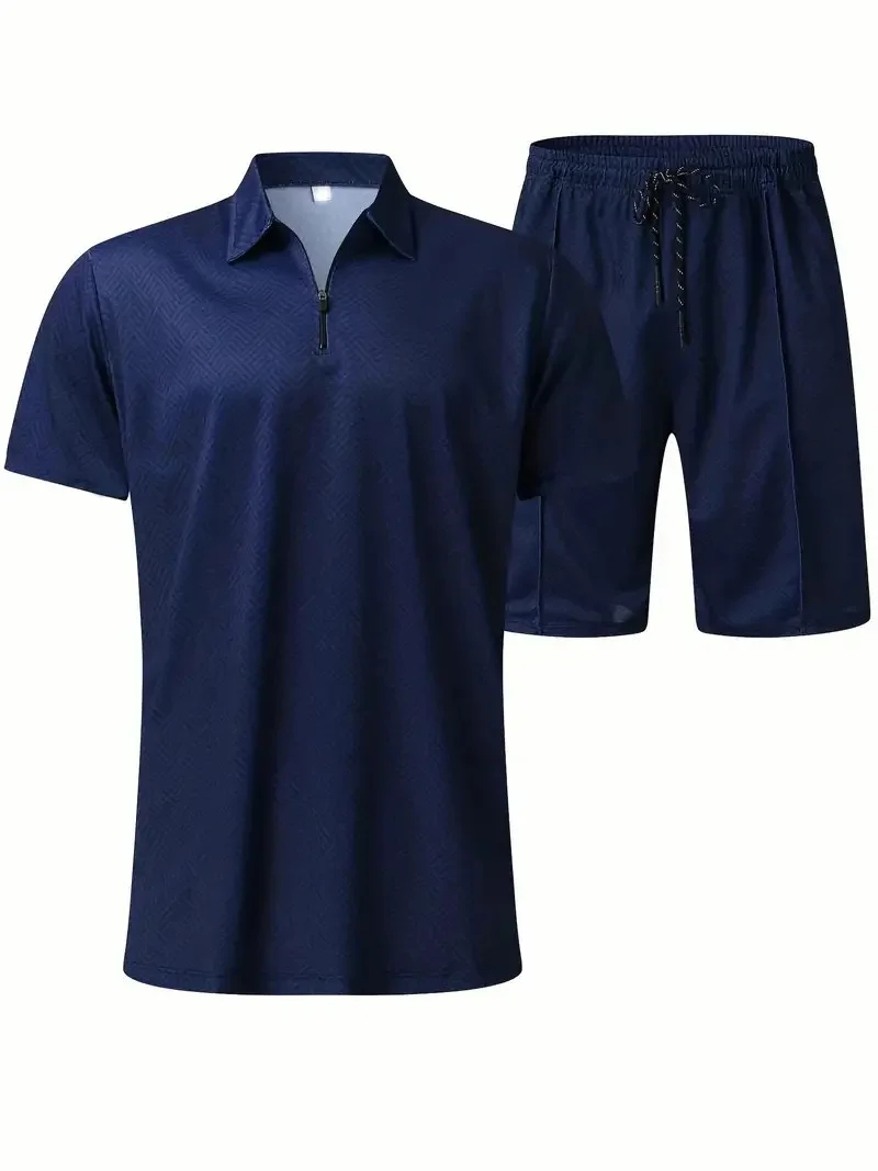 Camisa polo Suitmens para uso diario casual Collar Zipper Set 216 para hombre