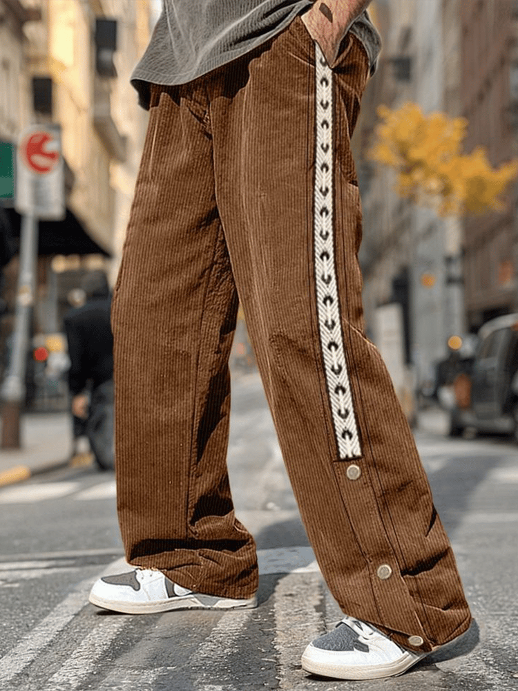 Retro casual Multi-bolsillo Trousers para hombre