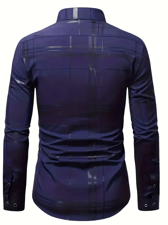 Camisa a cuadros ejecutivo casual para hombre