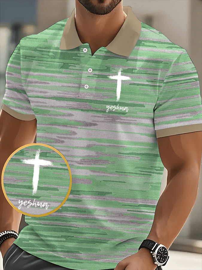 Camisa polo Faith estampado casual para hombre