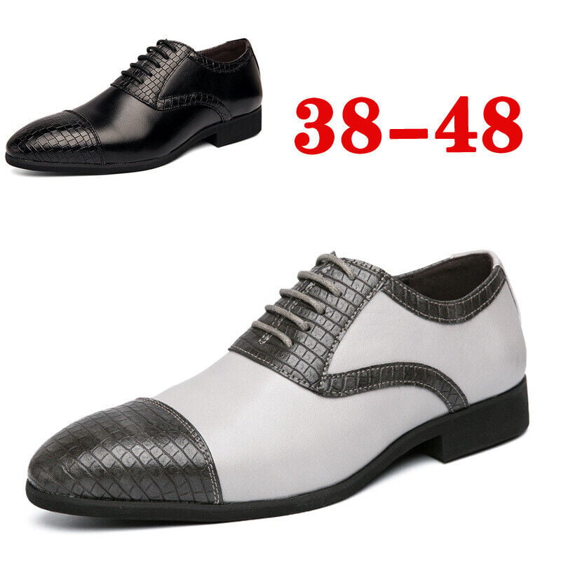 Zapatos ejecutivo casual de moda Color Contrast cuero para hombre