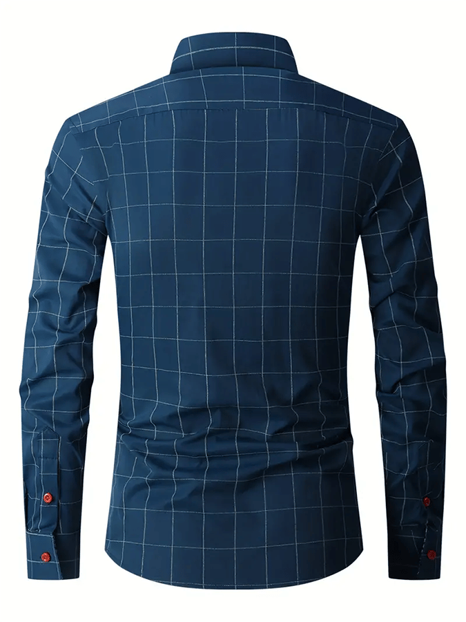 Camisa a cuadros ejecutivo casual para hombre