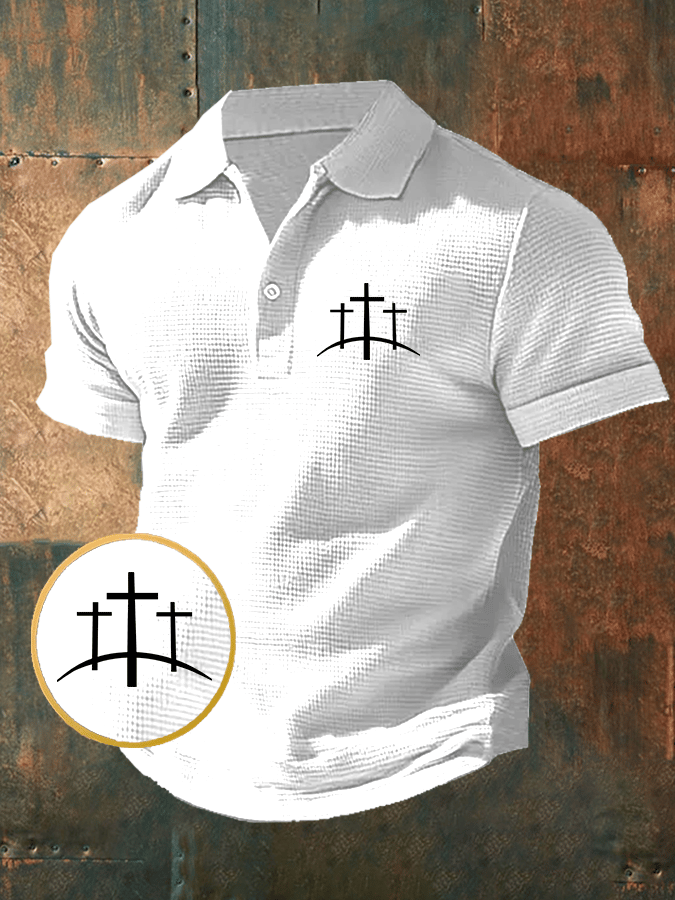 Camisa polo Faith Waffle de manga corta para hombre