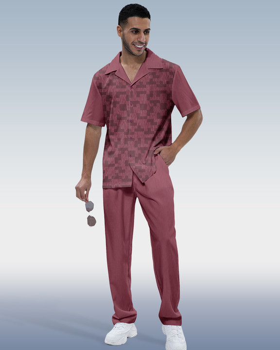 Rianmond casual de manga corta Walking Suit para hombre