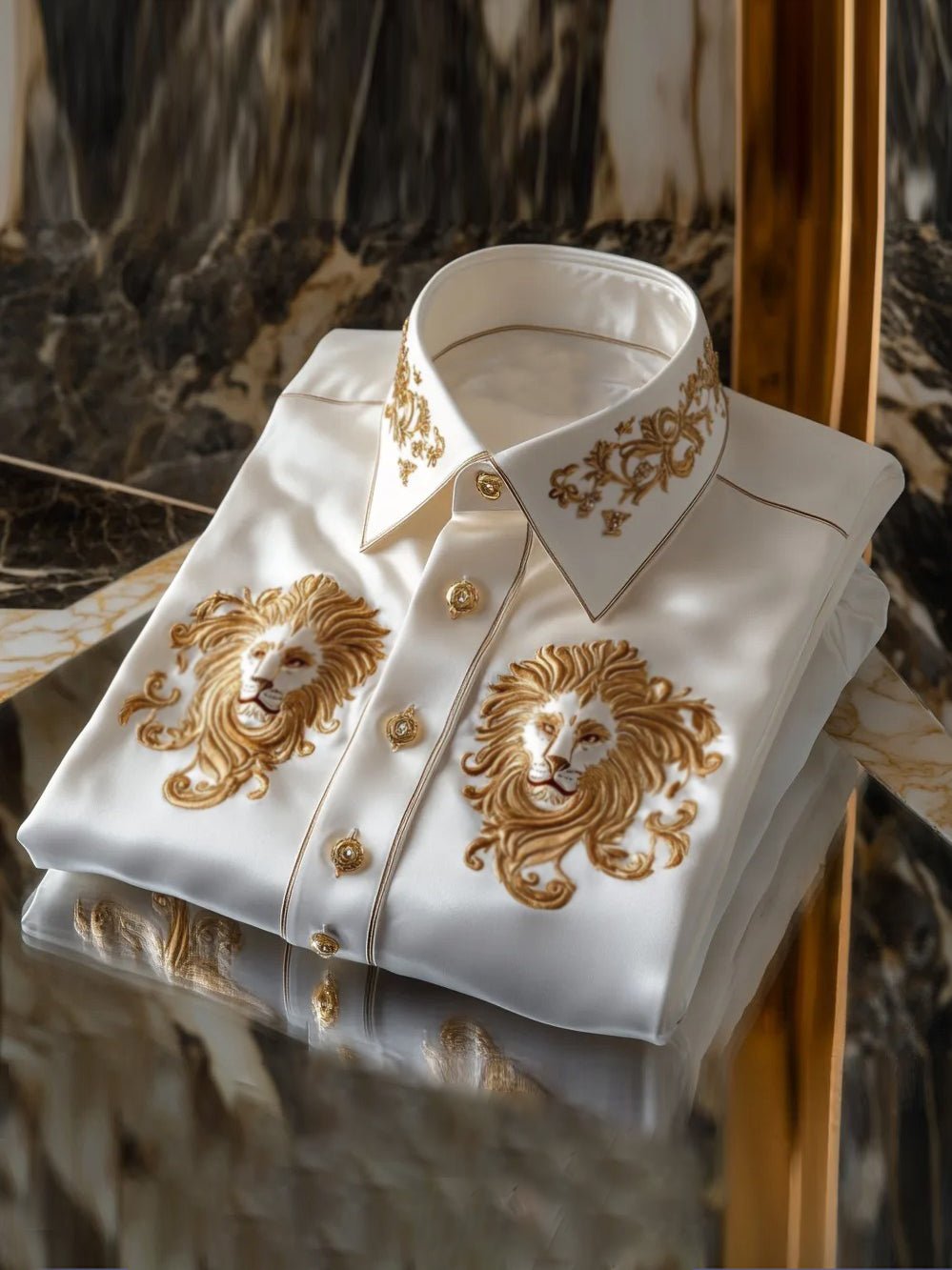 Camisa seda de lujo ejecutivo de manga larga para hombre