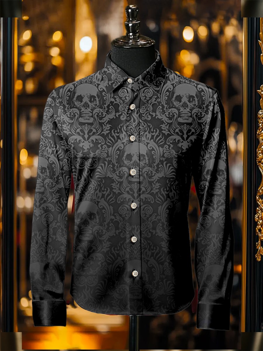 Camisa seda de lujo ejecutivo de manga larga para hombre