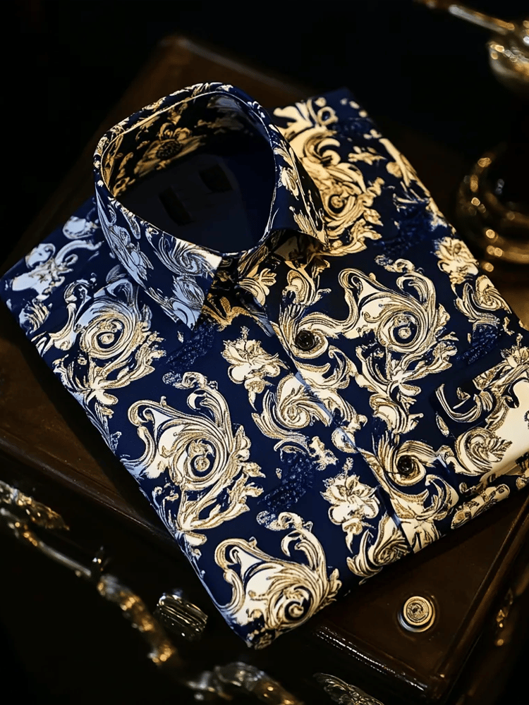 Camisa elegante Romantic de lujo de manga larga para hombre