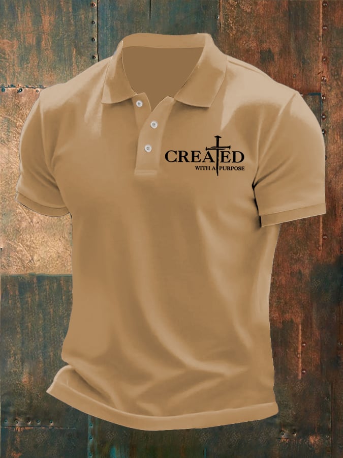 Camisa polo Created With A Purpose estampado para hombre