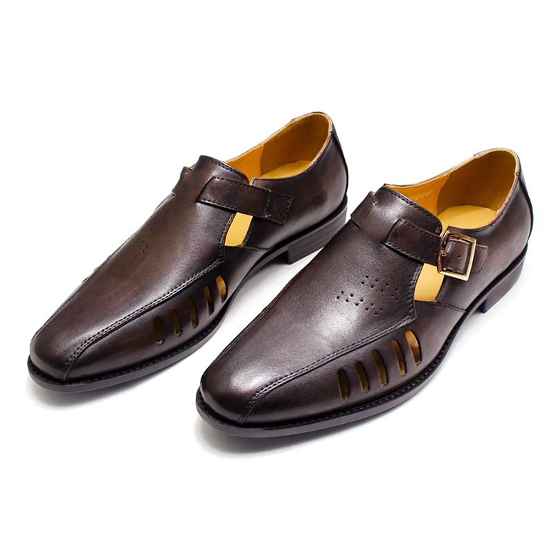 Zapatos Summer Personality Hollow Large Size casual cuero para hombre