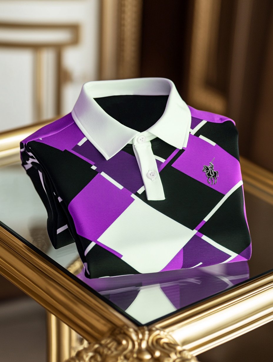 Camisa polo ejecutivo casual Artistic Button de manga corta para hombre