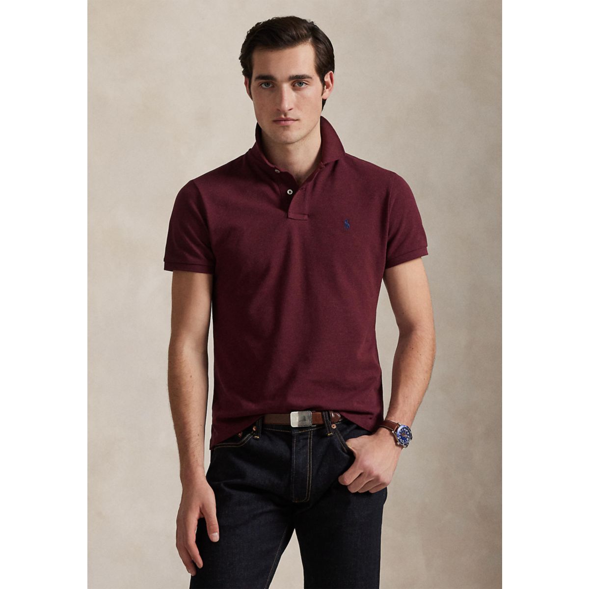 Classic Fit Mesh Polo Shirt - 3