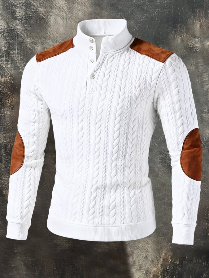 Sudadera retro Comfort Warm texturizado Fabric Hooded para hombre