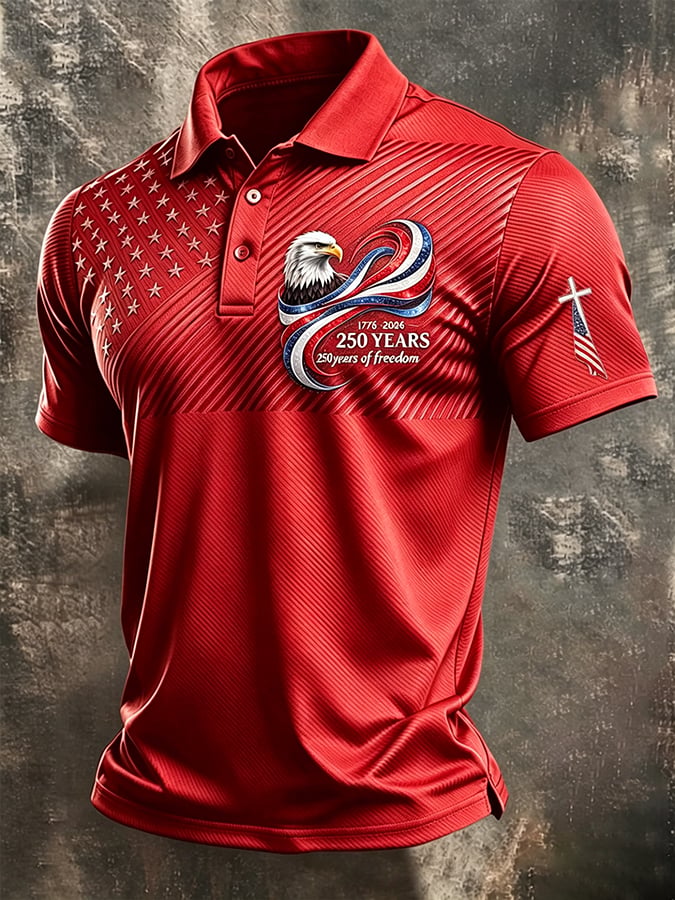 Camisa polo U.S. 250th Anniversary estampado para hombre