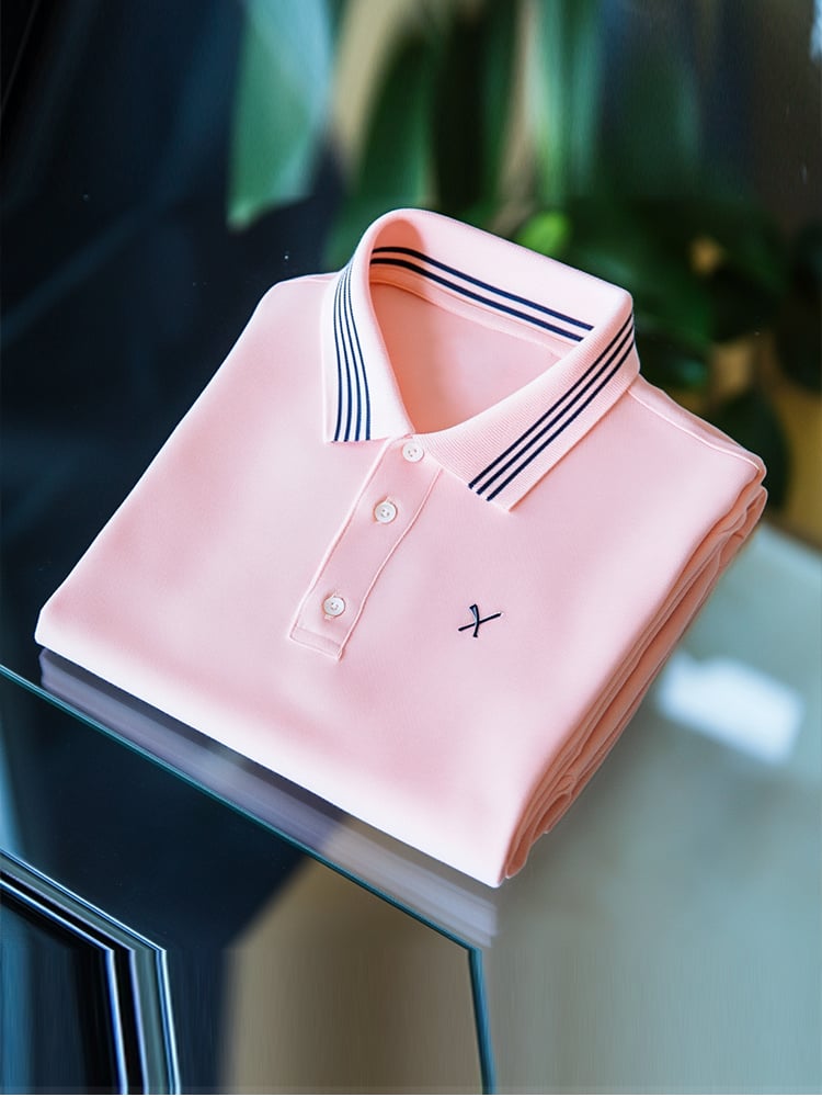 Camisa polo ejecutivo casual Button de manga corta para hombre