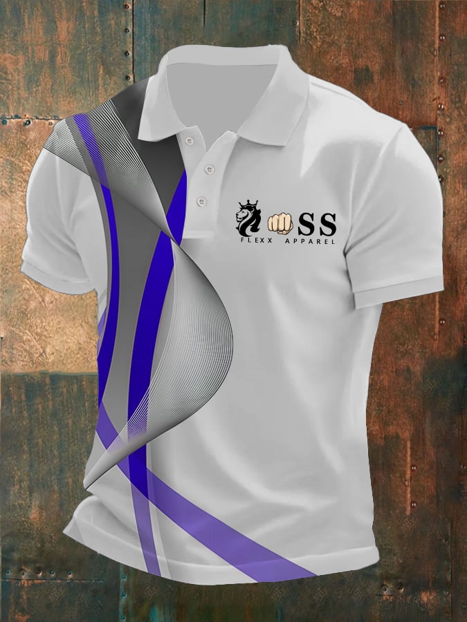 Camisa polo retro ejecutivo casual contrast color para hombre