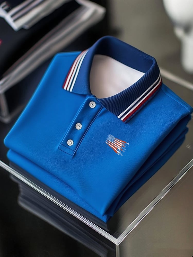 Camisa polo ejecutivo casual Button de manga corta para hombre