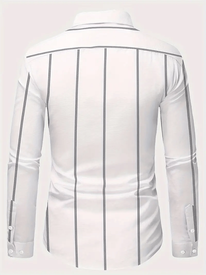 Camisa a rayas ejecutivo casual para hombre
