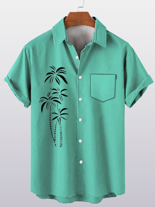 Summer de manga corta Pockecamiseta para hombre
