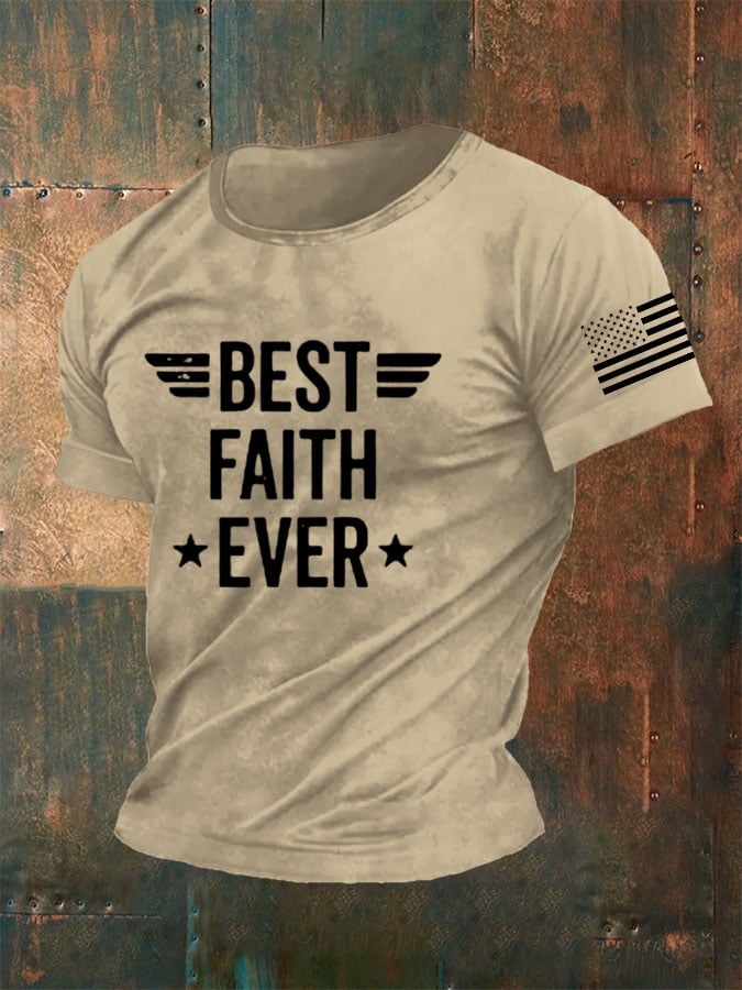 Camiseta Best Faith Ever estampado casual para hombre