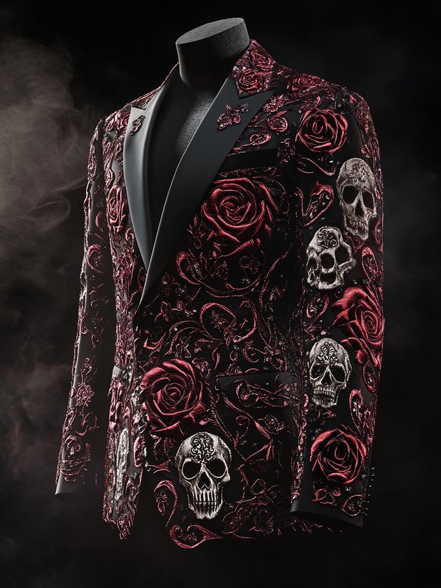 Saco de lujo casual ejecutivo Skull para hombre