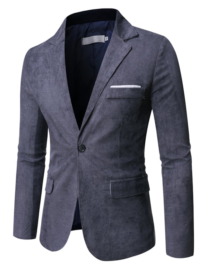 Saco ejecutivo casual Fit One Button pana para hombre