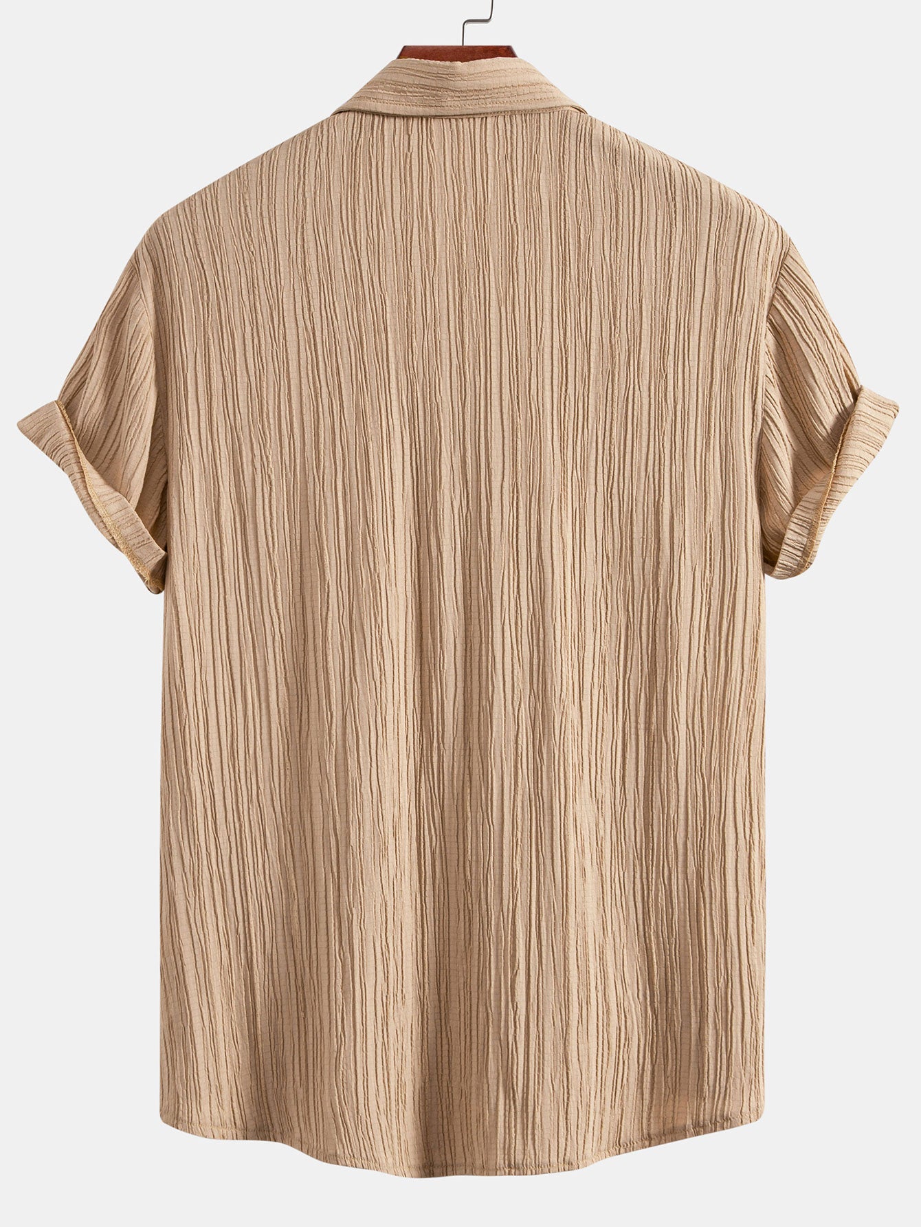 Camisa Crinkled Textured Button Up