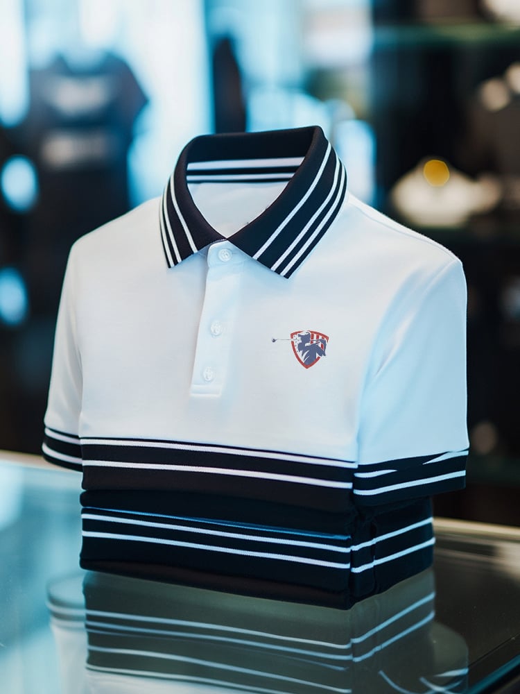 Camisa polo ejecutivo casual Button de manga corta para hombre