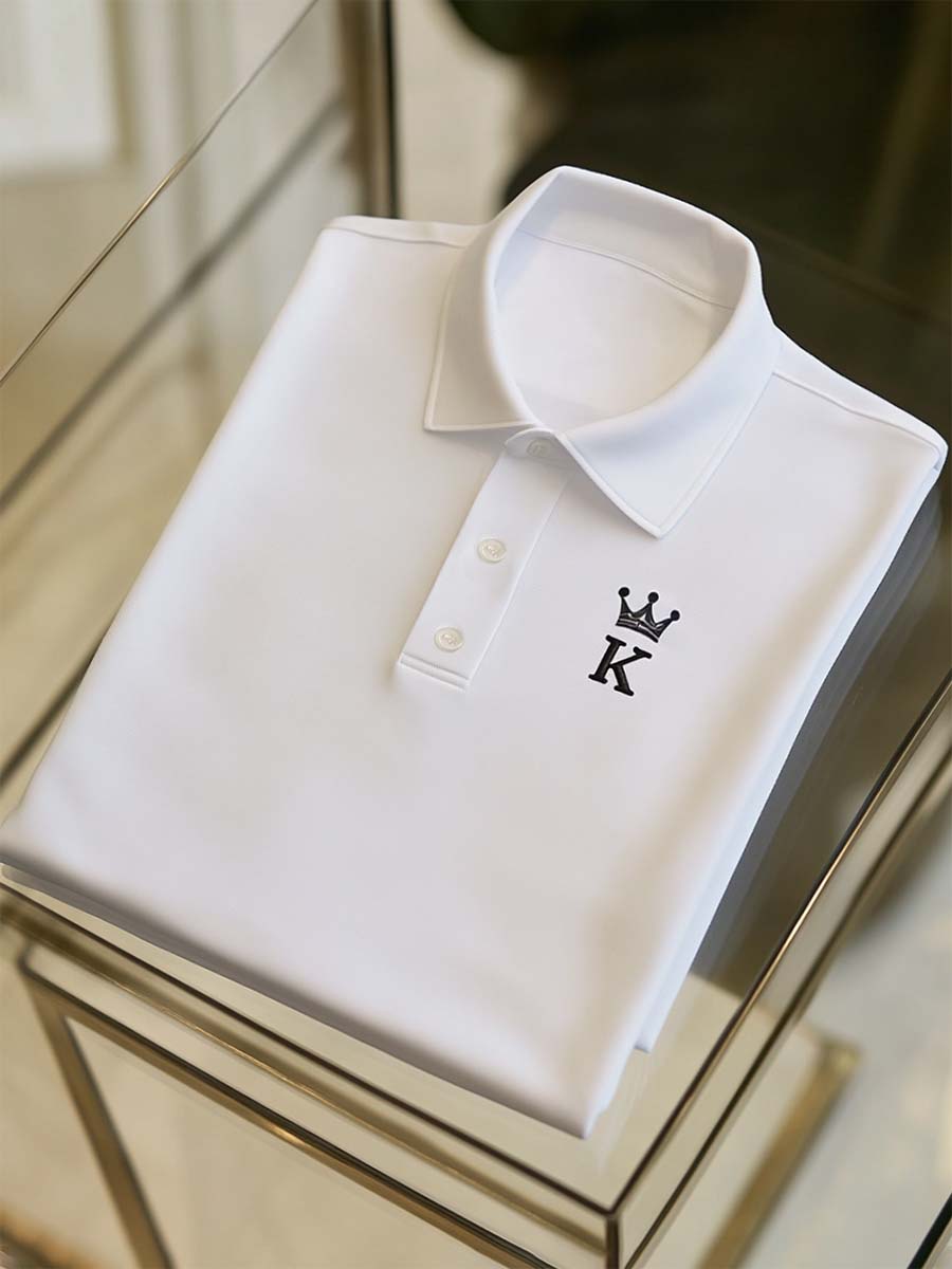 Camisa polo ejecutivo casual Button de manga corta para hombre