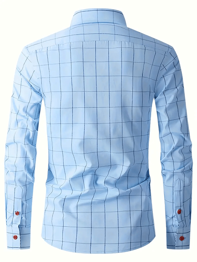 Camisa a cuadros ejecutivo casual para hombre