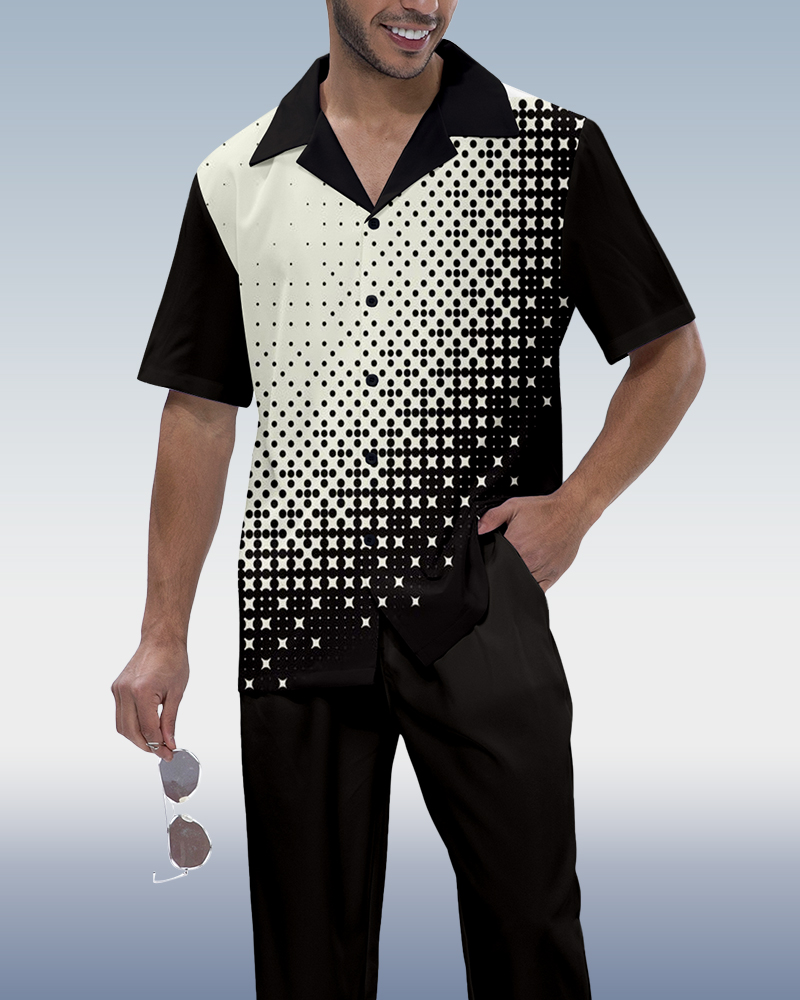 Camisa Rianmond Colorblock de manga corta Walking Set 449 para hombre