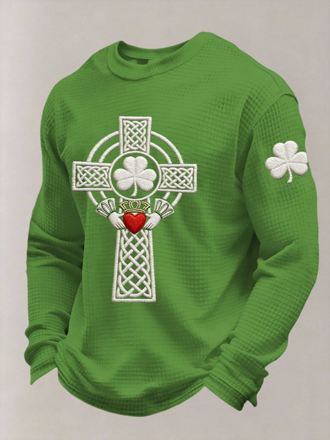 St. Patrick's Day estampado casual Top para hombre