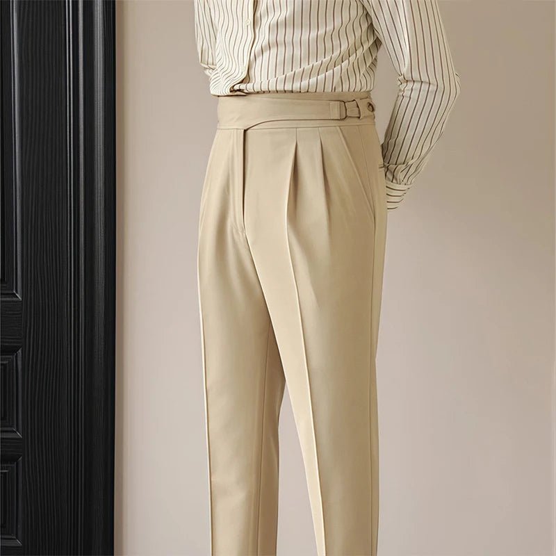 Pantalón casual con botones straight fit elegant