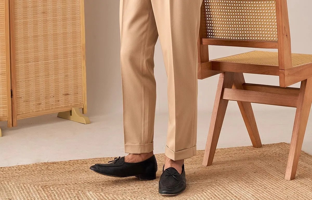 Pantalón casual con botones straight fit elegant