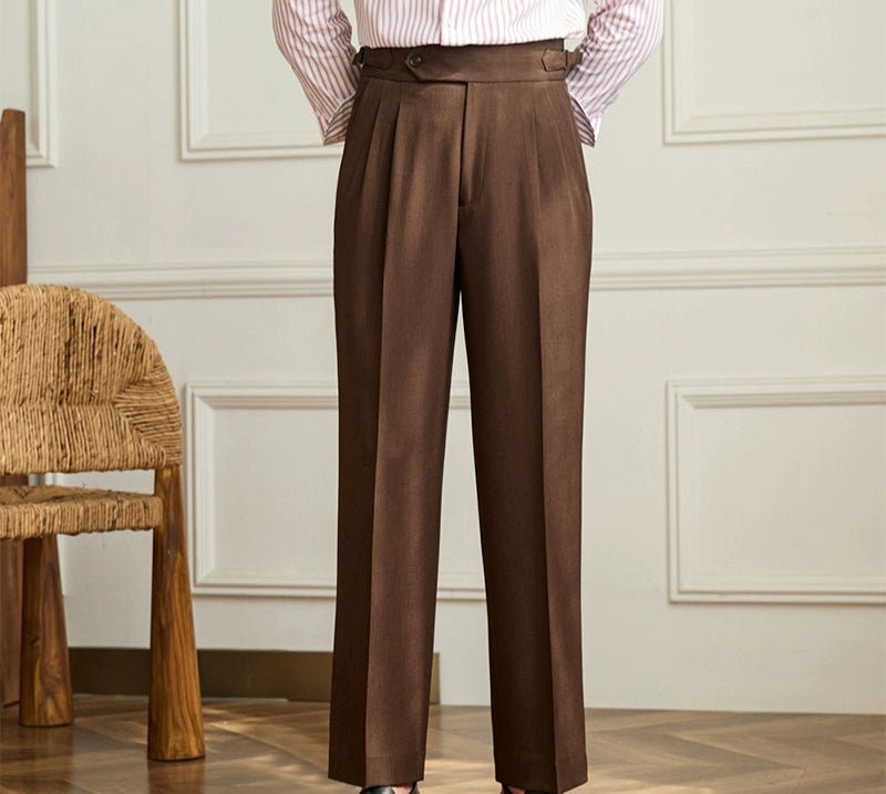 Pantalón casual wide-leg high-waist italian