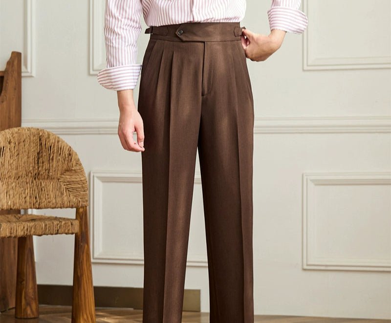 Pantalón casual wide-leg high-waist italian