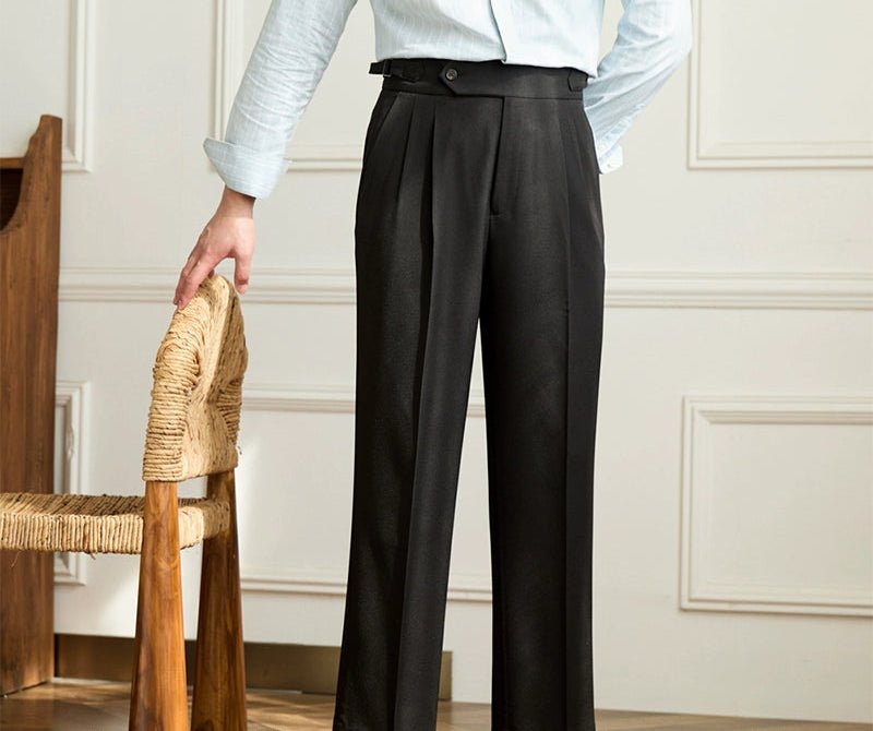 Pantalón casual wide-leg high-waist italian