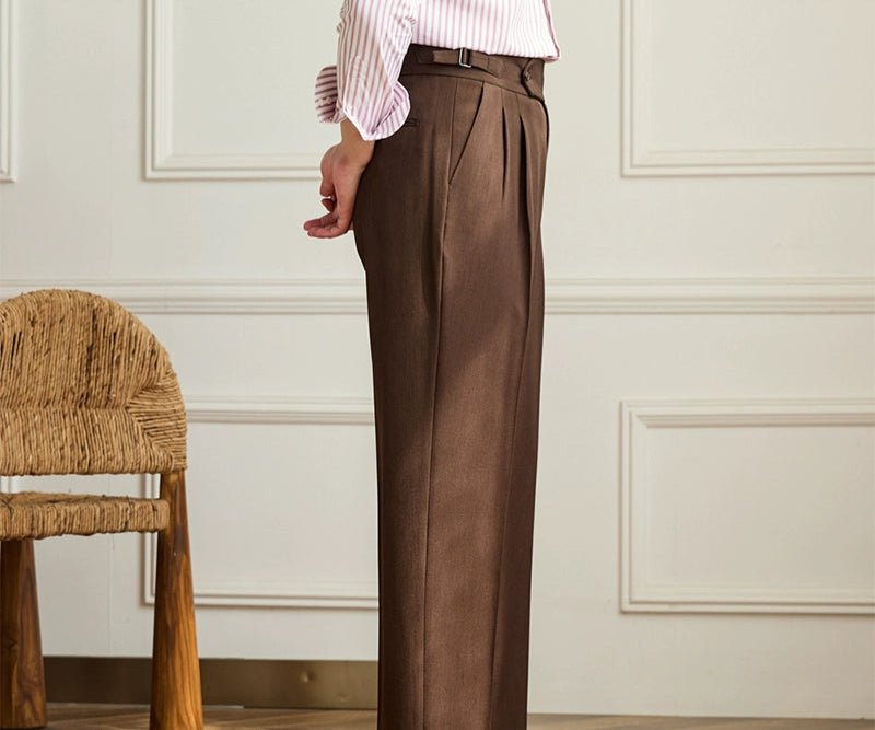 Pantalón casual wide-leg high-waist italian